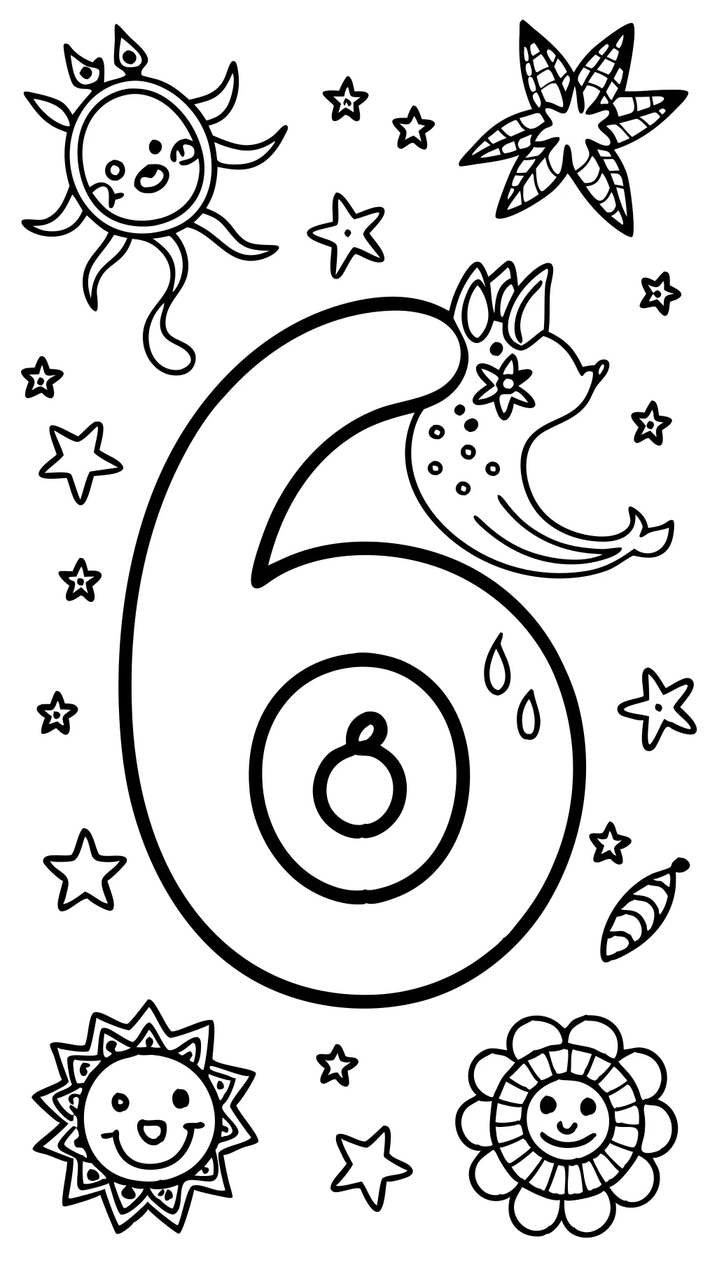 coloring pages number 6